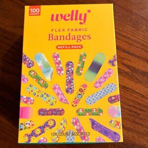 WELLY FLEX FABRIC BANDAGES REFILL PACK-100 COUNT-NEW IN BOX!